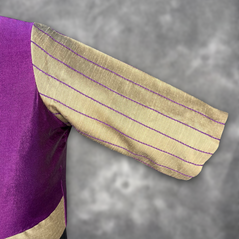 Lavender Love Lavender Coloured Silk & Chanderi Ready to Wear Blouse - kapda Tailor