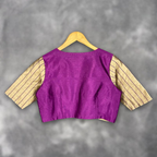 Lavender Love Lavender Coloured Silk & Chanderi Ready to Wear Blouse - kapda Tailor