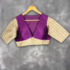 Lavender Love Lavender Coloured Silk & Chanderi Ready to Wear Blouse - kapda Tailor