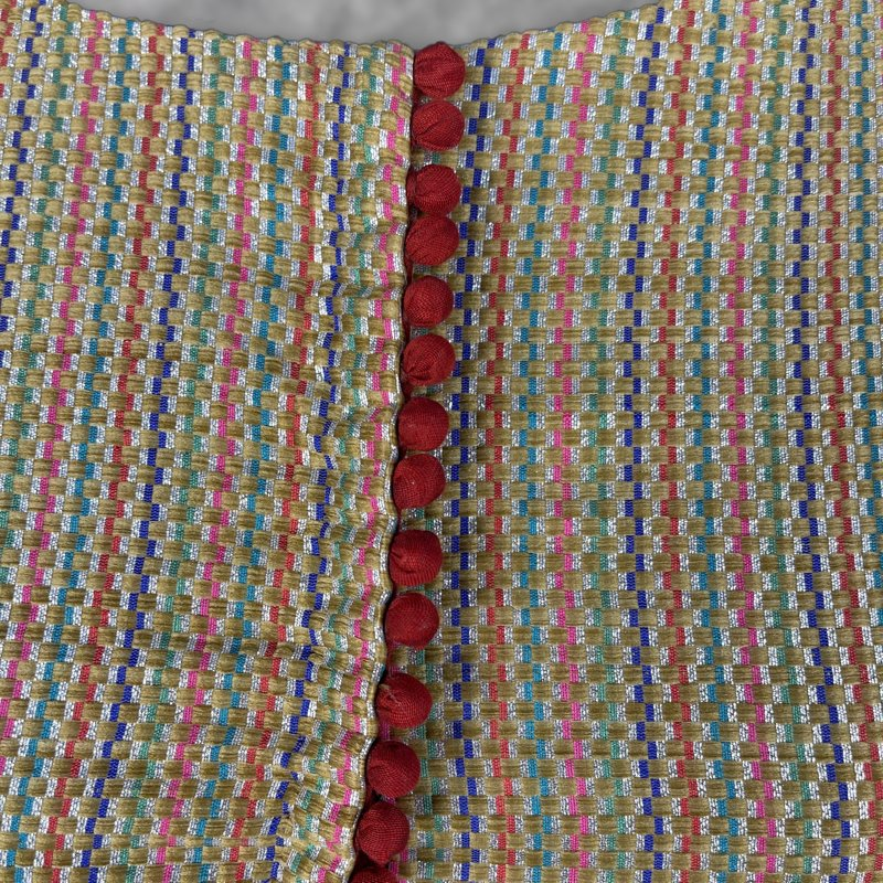 Tradition Reloded Red/Gold Coloured Chanderi Silk / Brocket Ready to Wear Blouse - kapda Tailor