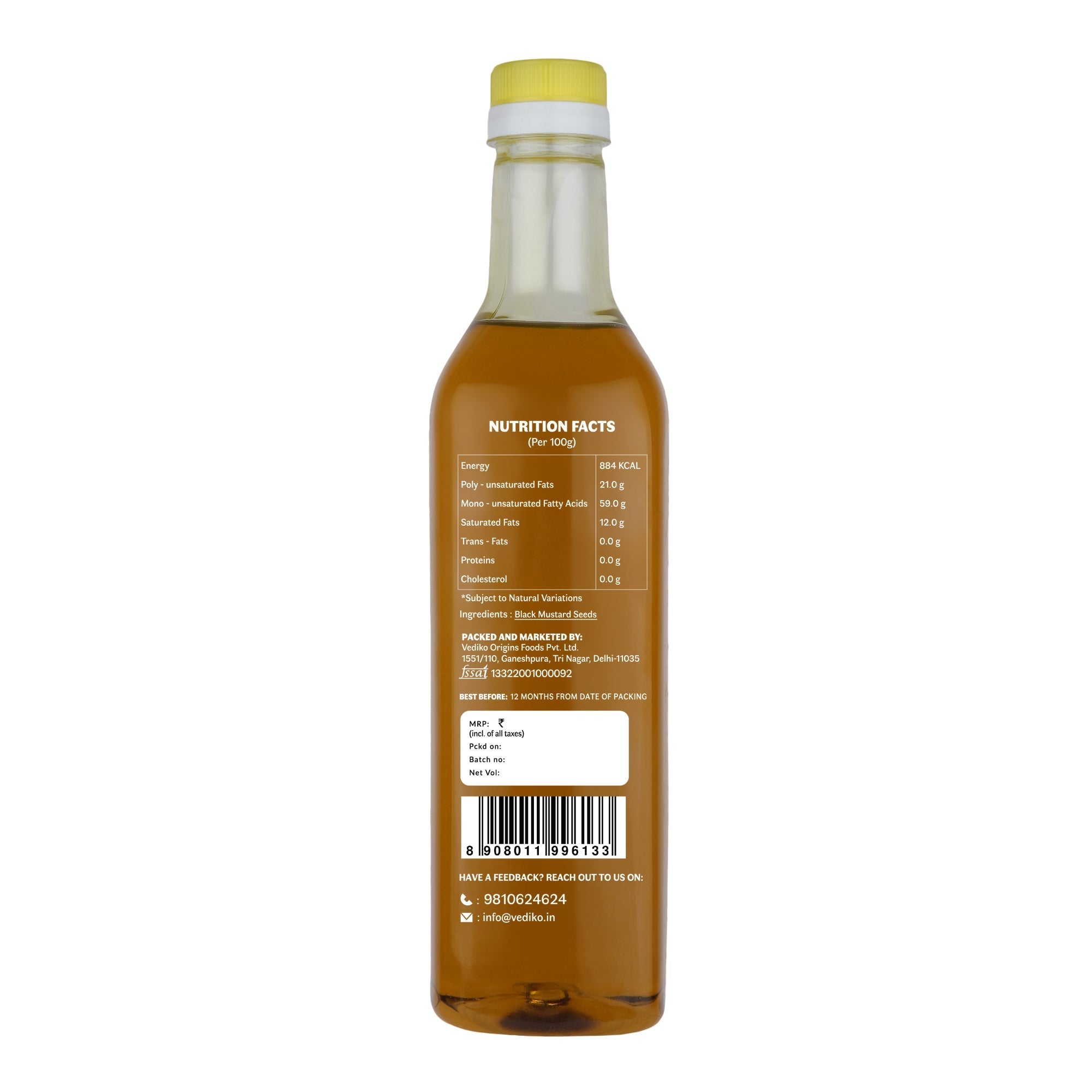 Vediko Origins Black Mustard Oil - Distacart