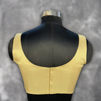 Swarn Vastra Gold Coloured Brocket Ready to Wear Blouse - kapda Tailor