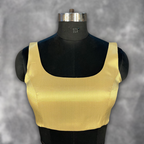 Swarn Vastra Gold Coloured Brocket Ready to Wear Blouse - kapda Tailor