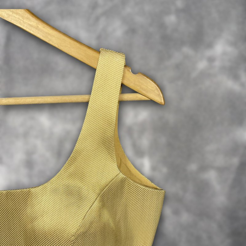 Swarn Vastra Gold Coloured Brocket Ready to Wear Blouse - kapda Tailor