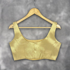 Swarn Vastra Gold Coloured Brocket Ready to Wear Blouse - kapda Tailor