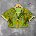 Roohani Resham Green Coloured Silk Ready to Wear Blouse - kapda Tailor