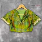 Roohani Resham Green Coloured Silk Ready to Wear Blouse - kapda Tailor