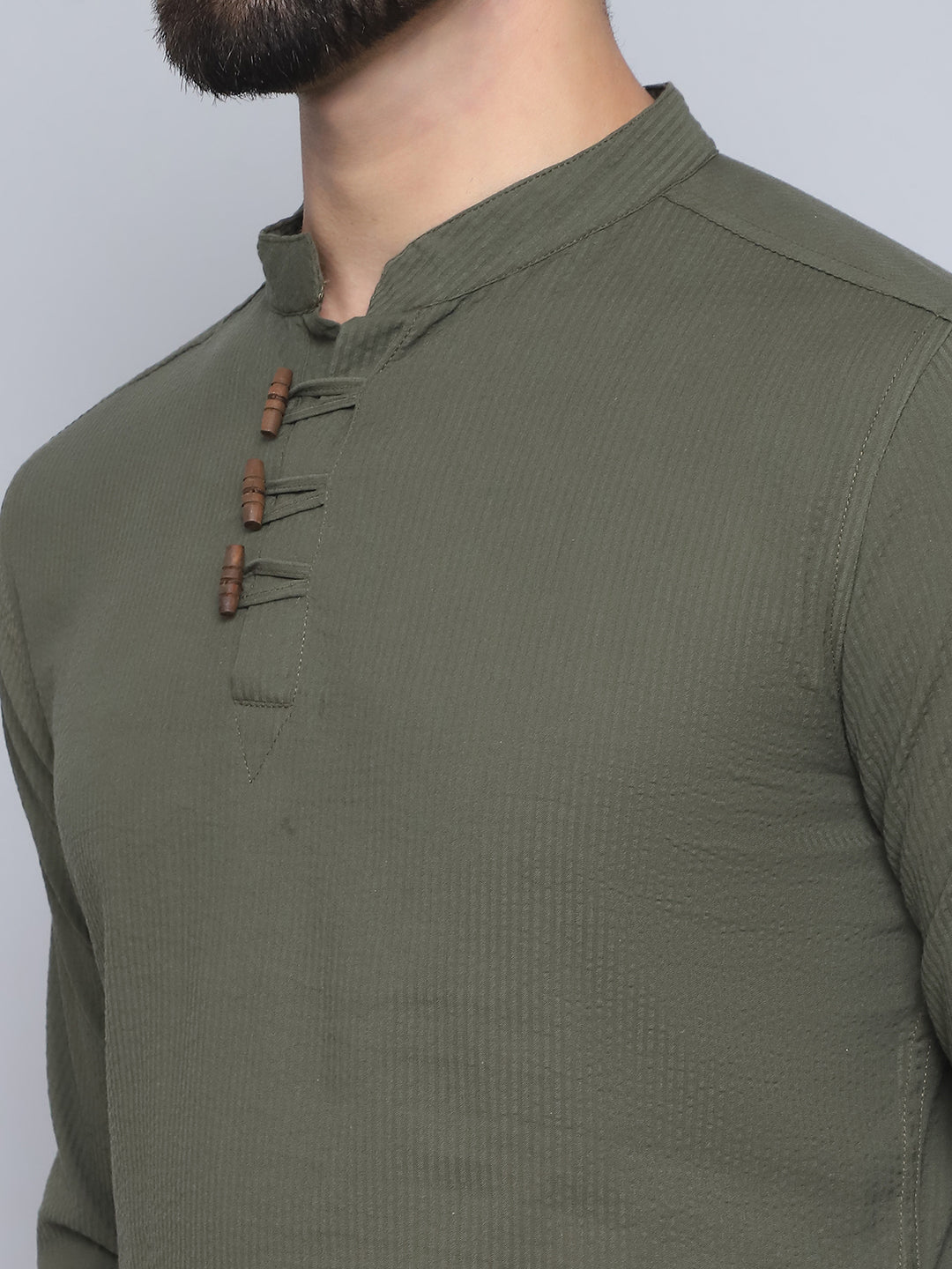 Even Apparels Men's Loop Wooden Button Kurta