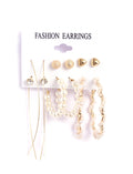 Gold-Plated Alloy Set Of 6 Designer Earrings - The Pari - Distacart