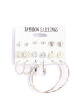 Gold-Plated Alloy Set Of 9 Designer Earrings - The Pari - Distacart