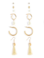 Gold-Plated Alloy Set Of 6 Designer Earrings - The Pari - Distacart