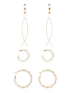 Gold-Plated Alloy Set Of 6 Designer Earrings - The Pari - Distacart