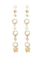 Gold-Plated Alloy Set Of 6 Designer Earrings - The Pari - Distacart