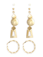 Gold-Plated Alloy Set Of 6 Designer Earrings - The Pari - Distacart