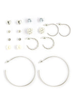 Gold-Plated Alloy Set Of 9 Designer Earrings - The Pari - Distacart