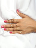 Silver-Plated Alloy Stylish Contemporary Stackable Ring - The Pari