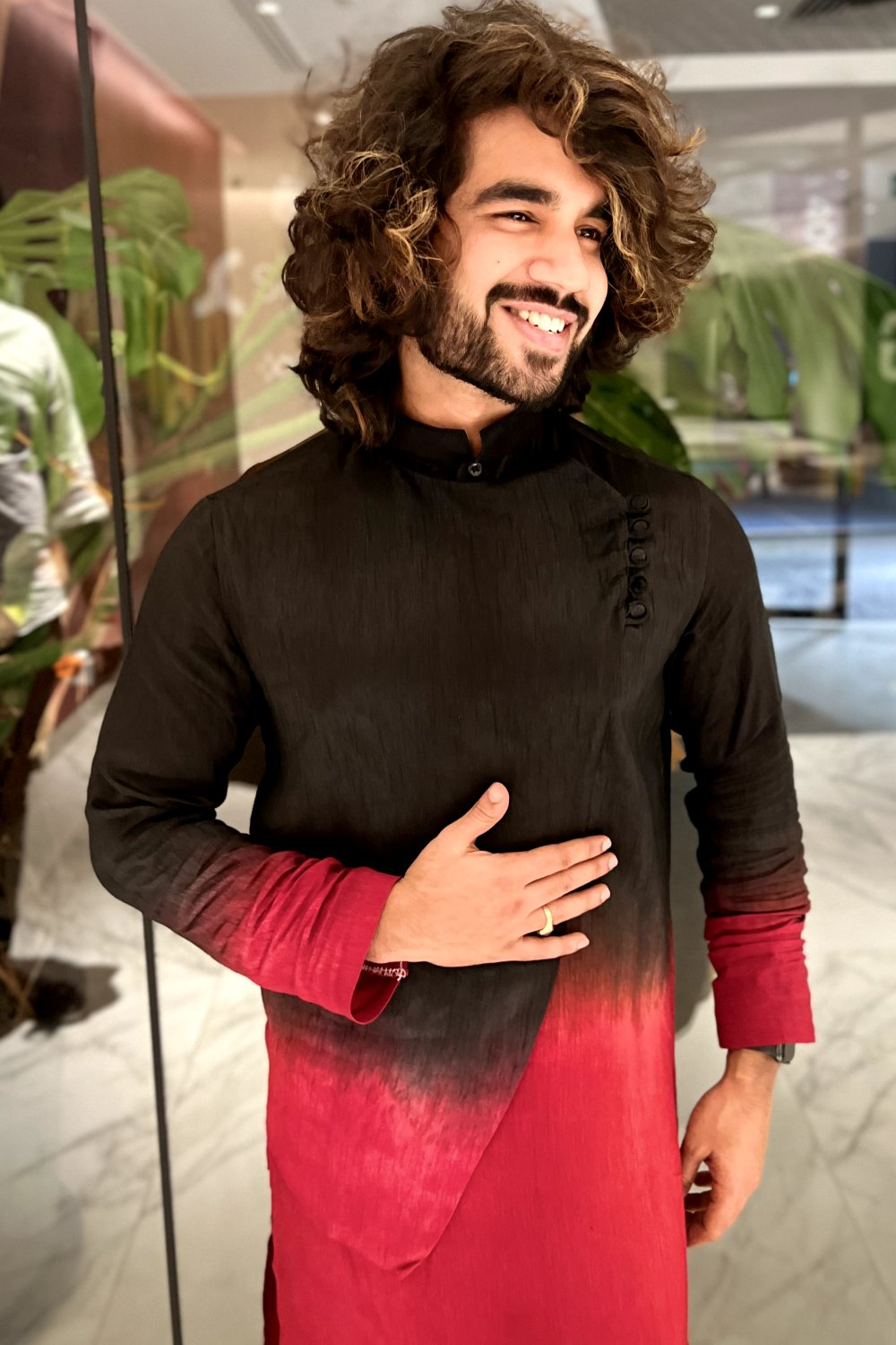 Pattern Ombre Designer Men's kurta by Hilo Design