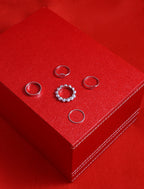 Silver-Plated Alloy Stylish Contemporary Stackable Ring - The Pari
