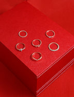 Gold-Polished Alloy Stylish Contemporary Stackable Ring - The Pari