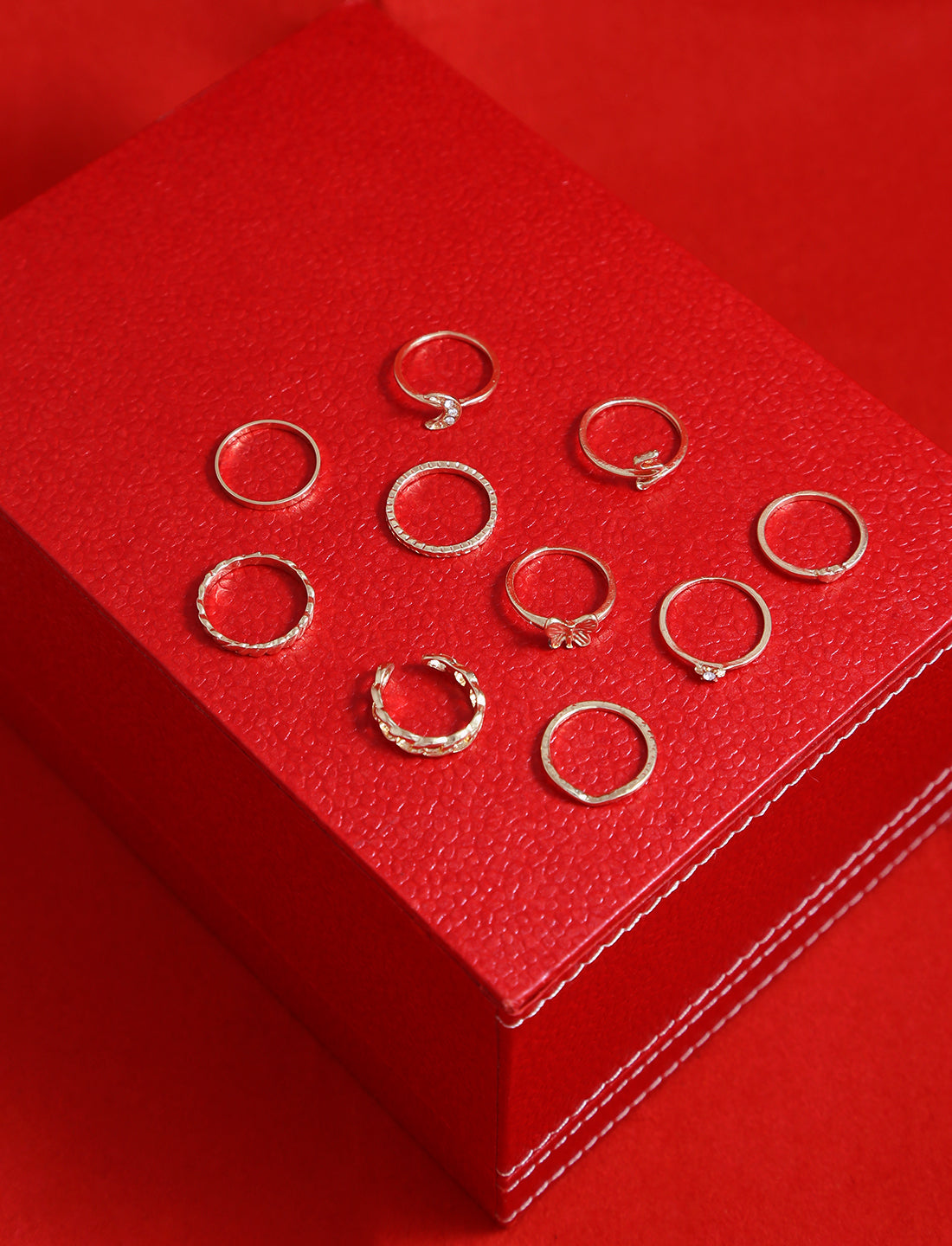 Silver-Plated Alloy Stylish Contemporary Stackable Ring - The Pari