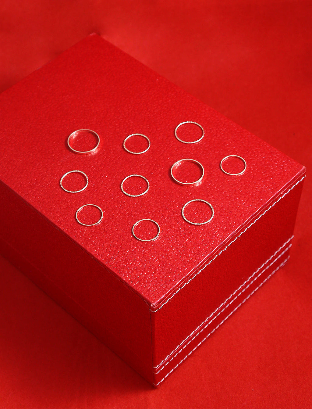 Gold-Polished Alloy Stylish Contemporary Stackable Ring - The Pari