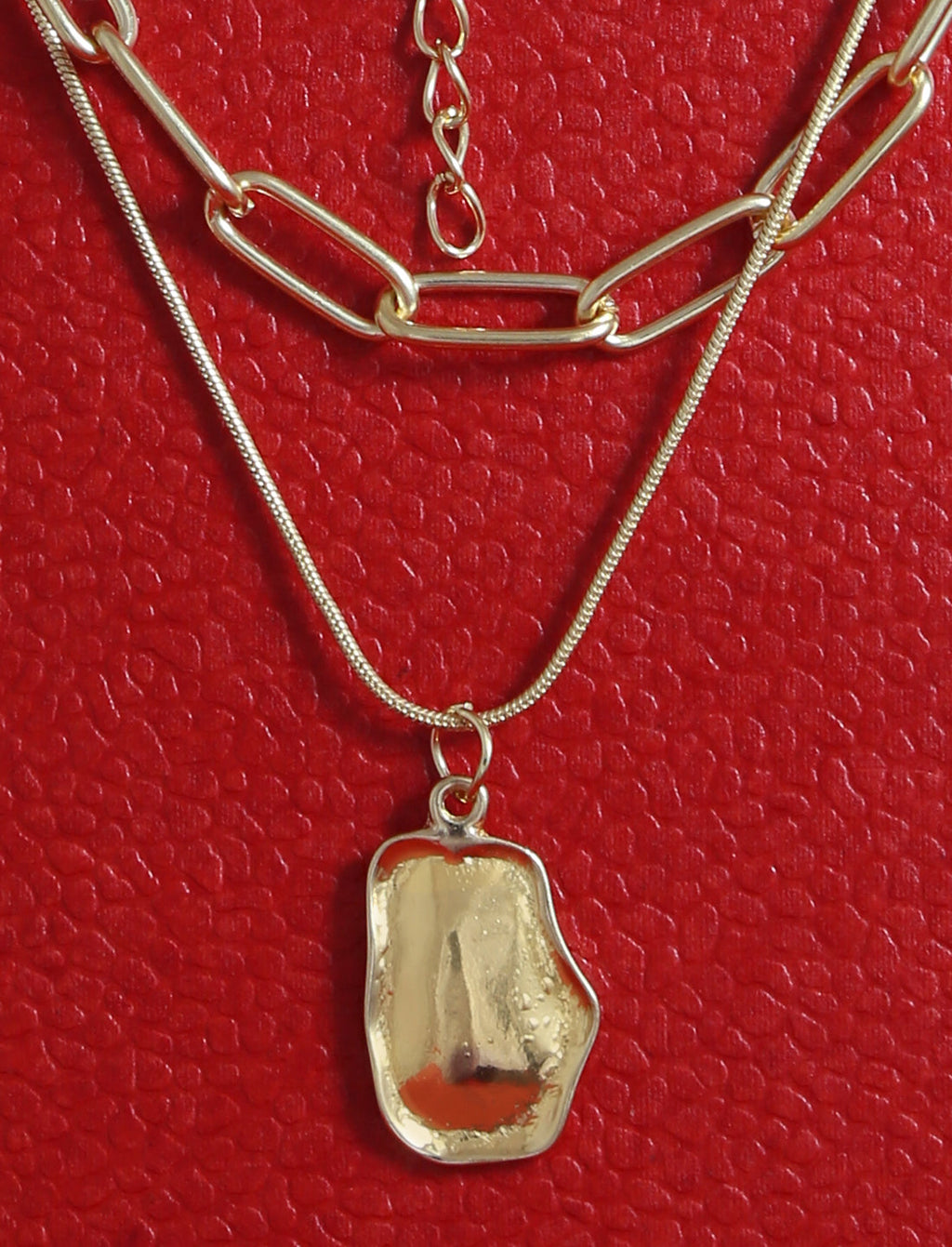 Gold-Polished Alloy Layered Designer Short Necklace - The Pari