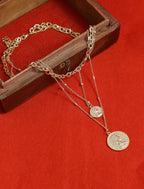 Gold-Polished Alloy Layered Designer Short Necklace - The Pari