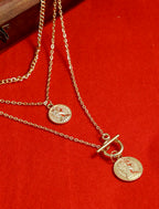 Gold-Polished Alloy Layered Designer Short Necklace - The Pari