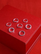 Silver-Plated Alloy Stylish Contemporary Stackable Ring - The Pari