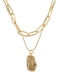 Gold-Polished Alloy Layered Designer Short Necklace - The Pari