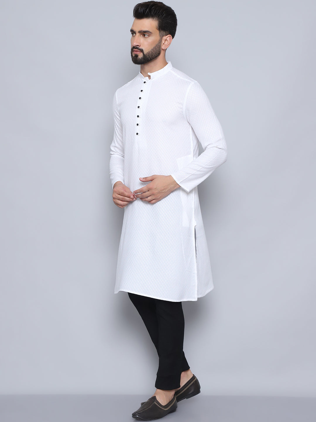Even Apparels Men's Pure Cotton White Kurta