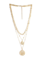 Gold-Polished Alloy Layered Designer Short Necklace - The Pari