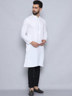 Even Apparels Men's Pure Cotton White Kurta