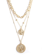 Gold-Polished Alloy Layered Designer Short Necklace - The Pari