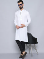 Even Apparels Men's Pure Cotton White Kurta