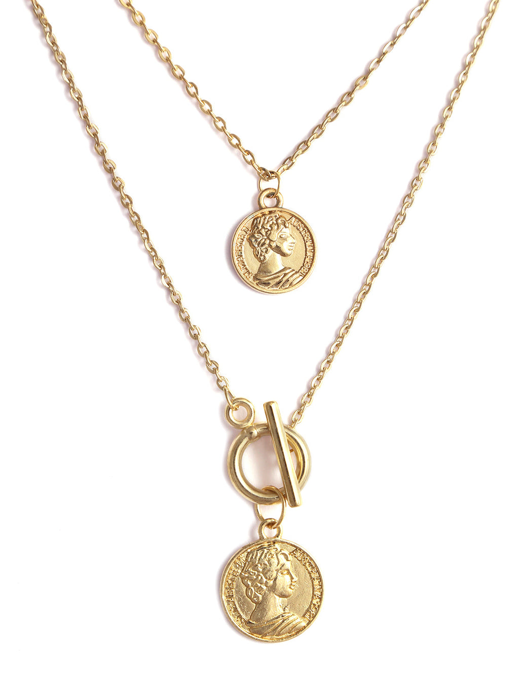 Gold-Polished Alloy Layered Designer Short Necklace - The Pari