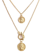 Gold-Polished Alloy Layered Designer Short Necklace - The Pari