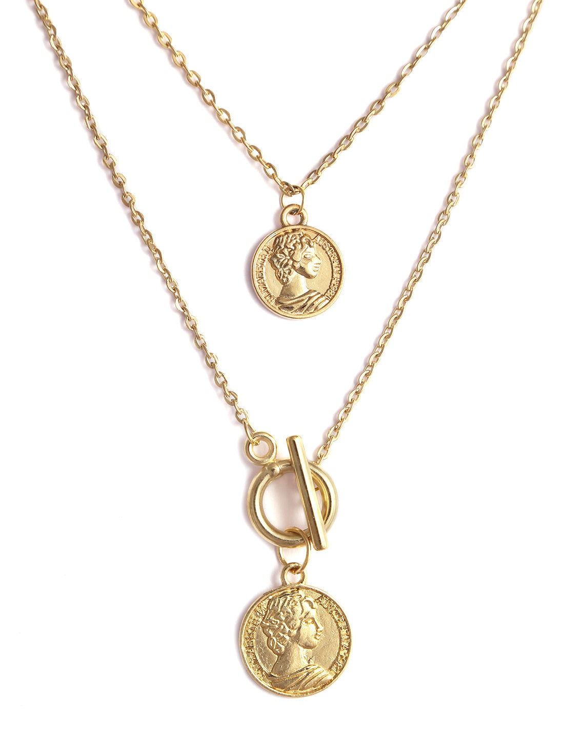 Gold-Polished Alloy Layered Designer Short Necklace - The Pari