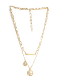 Gold-Polished Alloy Layered Designer Short Necklace - The Pari