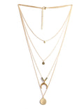 Gold-Polished Alloy Layered Designer Short Necklace - The Pari