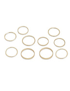 Gold-Polished Alloy Stylish Contemporary Stackable Ring - The Pari