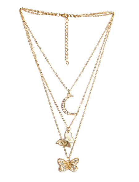 Gold-Polished Alloy Dienty Look Designer Necklace - The Pari
