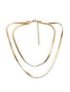 Gold-Polished Alloy Layered Designer Short Necklace - The Pari