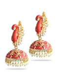 Silver-Plated Alloy Oxidised Designer Two Tone Earrings - The Pari - Distacart