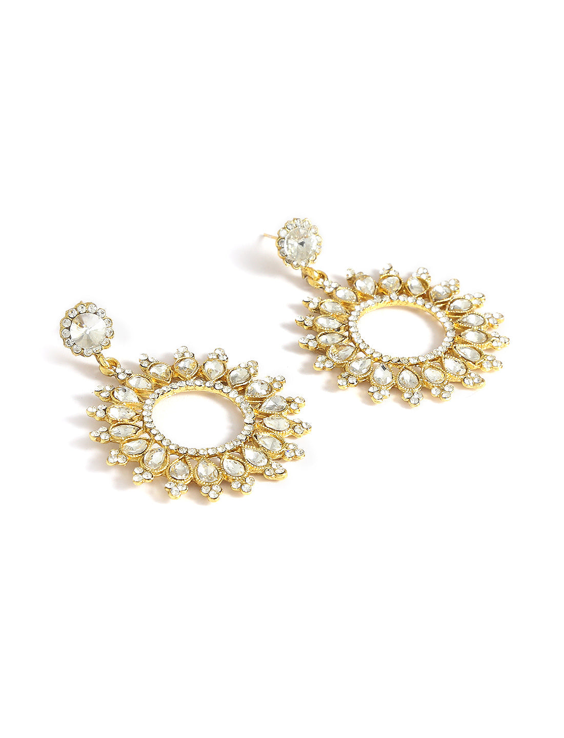 Silver-Plated Alloy Diva Look Stylish Contemporary Earrings - The Pari - Distacart