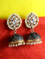 Silver-Plated Alloy Oxidised Designer Earrings - The Pari - Distacart