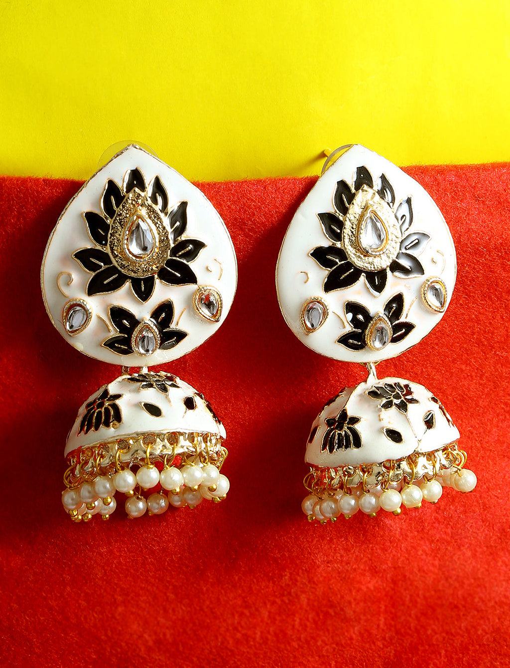 Silver-Plated Alloy Diva Look Stylish Contemporary Earrings - The Pari - Distacart