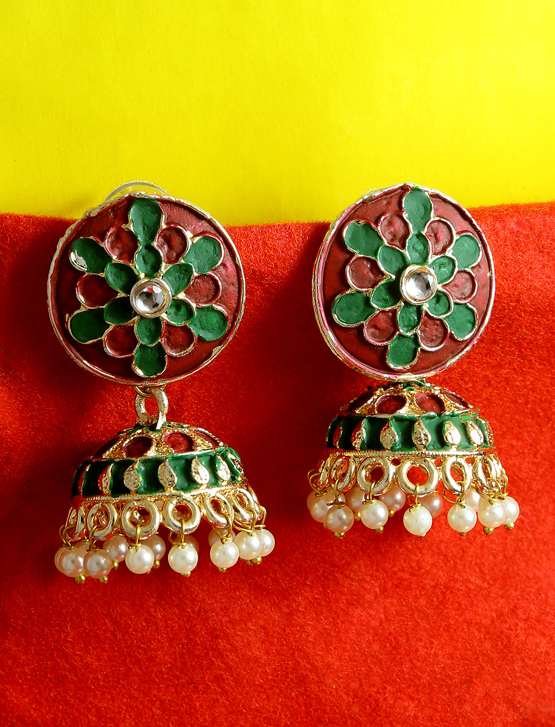 Gold-Plated Alloy Diva Look Stylish Contemporary Earrings - The Pari - Distacart