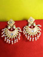 Silver-Plated Alloy Silver Round Earrings - The Pari - Distacart
