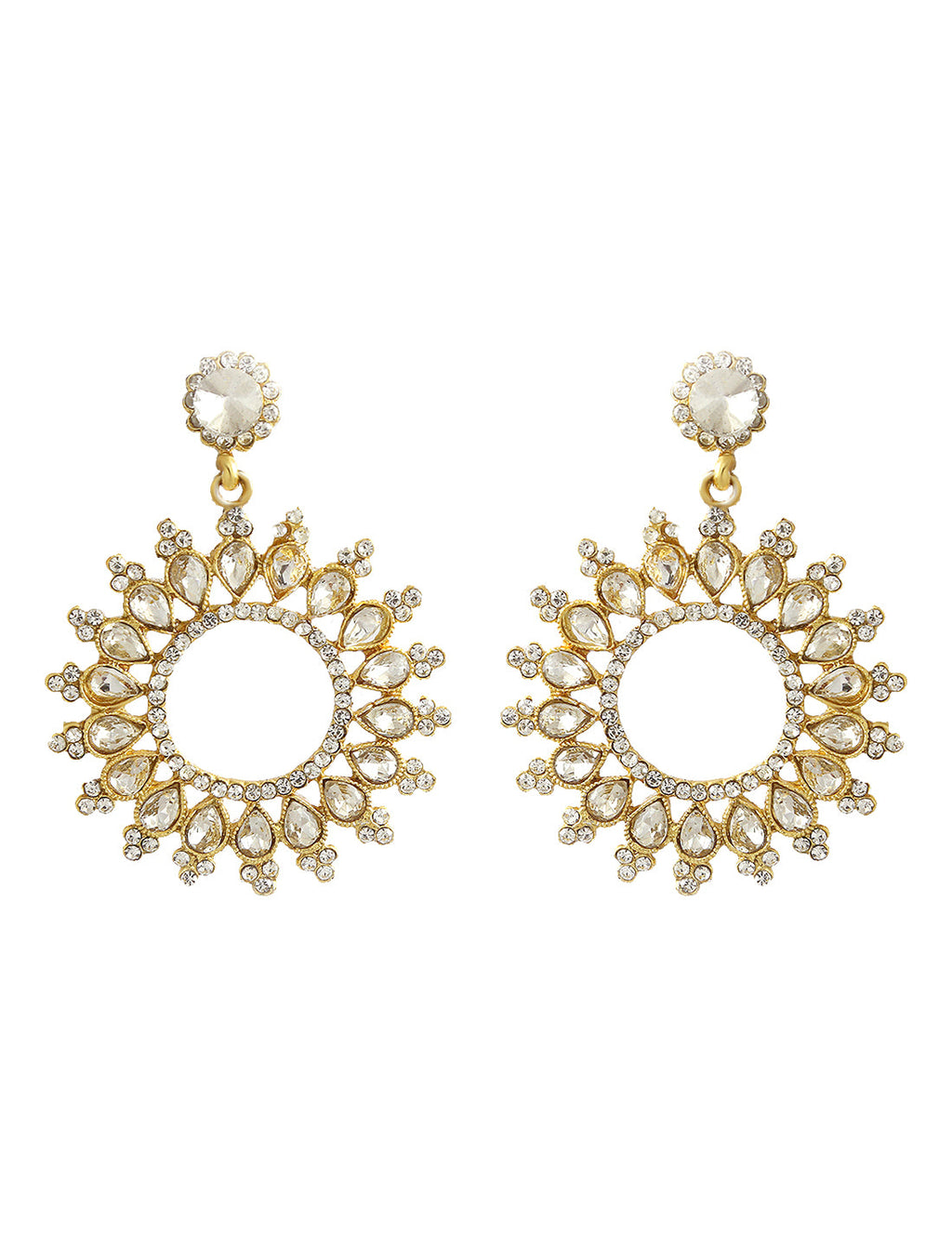 Silver-Plated Alloy Diva Look Stylish Contemporary Earrings - The Pari - Distacart